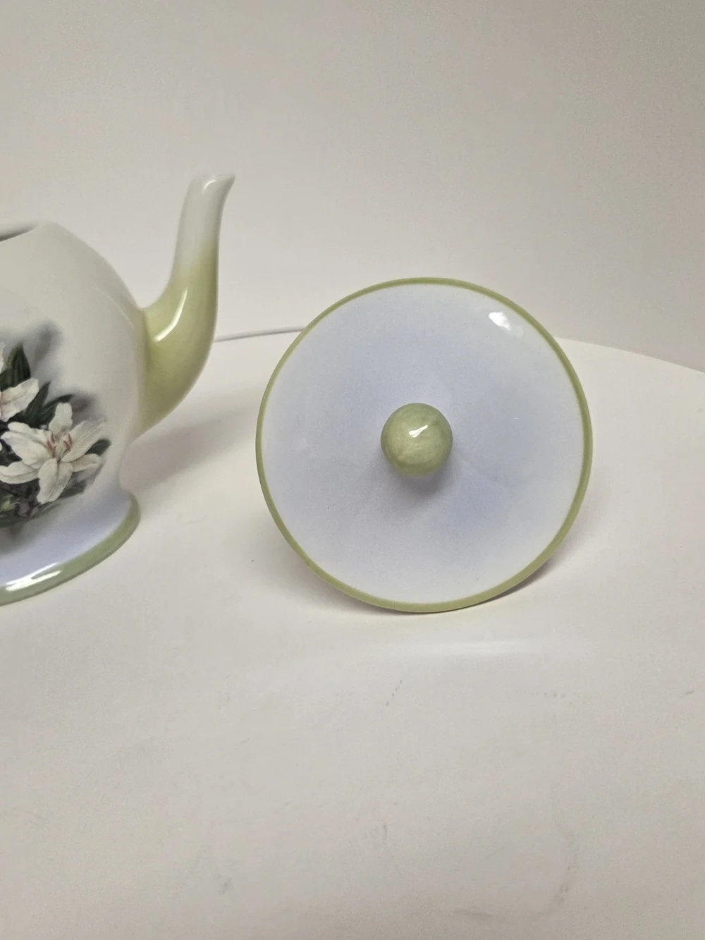 Lena Liu Hummingbird & Lilies Teleflora Ceramic Teapot Floral Bird